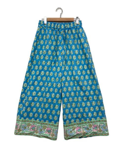 SZ Blockprints（エスゼットブロックプリント）SZ Blockprints (エスゼットブロックプリント) Drawstring Pants ブルー サイズ:Ｍの古着・服飾アイテム