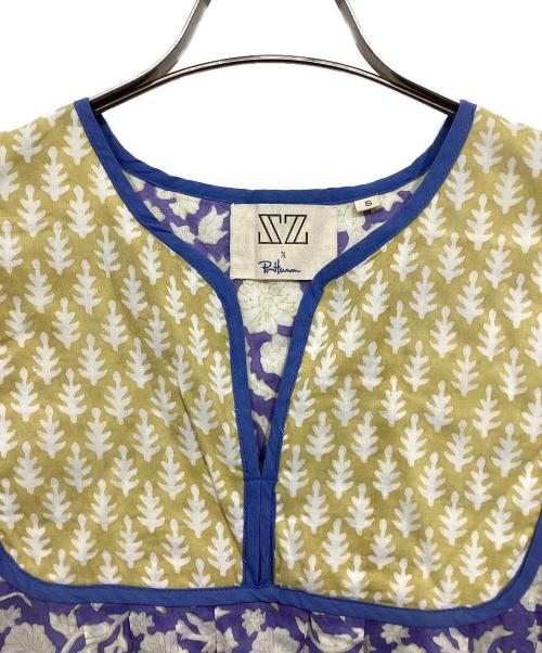 Ron Herman（ロンハーマン）Ron Herman (ロンハーマン) SZ Blockprints (エスゼットブロックプリント) KITTY DRESS ブルー サイズ:Ｓの古着・服飾アイテム