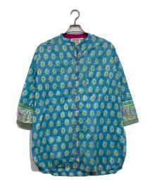 SZ Blockprints（エスゼットブロックプリント）の古着「ロングシャツ / LONG GURU」｜ブルー