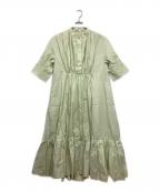 ebure×Ron Hermanエブール×ロンハーマン）の古着「ボタニカルコットンシルクドレス」｜グリーン