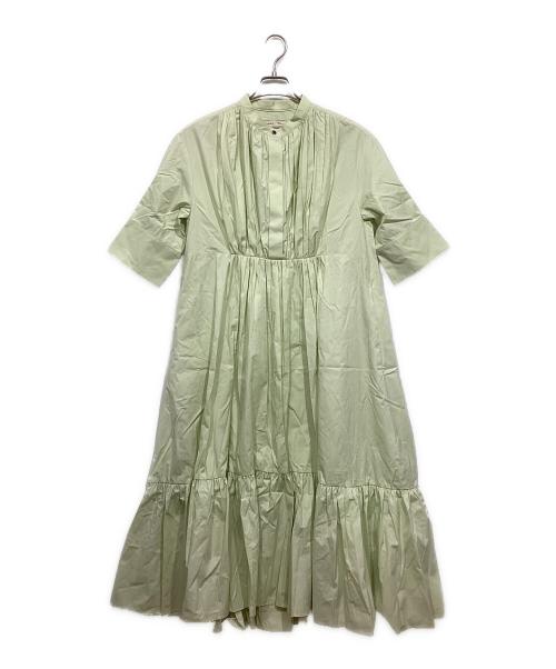 ebure（エブール）ebure (エブール) Ron Herman (ロンハーマン) ボタニカルコットンシルクドレス グリーン サイズ:36の古着・服飾アイテム