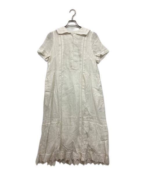 Ron Herman（ロンハーマン）Ron Herman (ロンハーマン) セーラーカラーリネンワンピース ホワイト サイズ:Sの古着・服飾アイテム