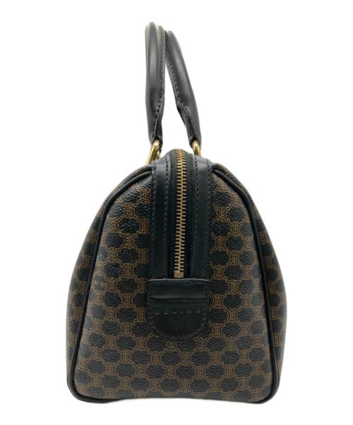 CELINE（セリーヌ）CELINE (セリーヌ) マカダム ミニボストン バッグ ブラック×ブラウンの古着・服飾アイテム
