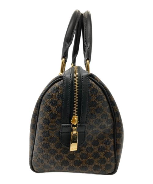 CELINE（セリーヌ）CELINE (セリーヌ) マカダム ミニボストン バッグ ブラック×ブラウンの古着・服飾アイテム