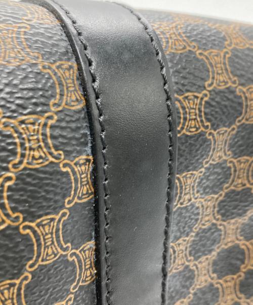 CELINE（セリーヌ）CELINE (セリーヌ) マカダム ミニボストン バッグ ブラック×ブラウンの古着・服飾アイテム