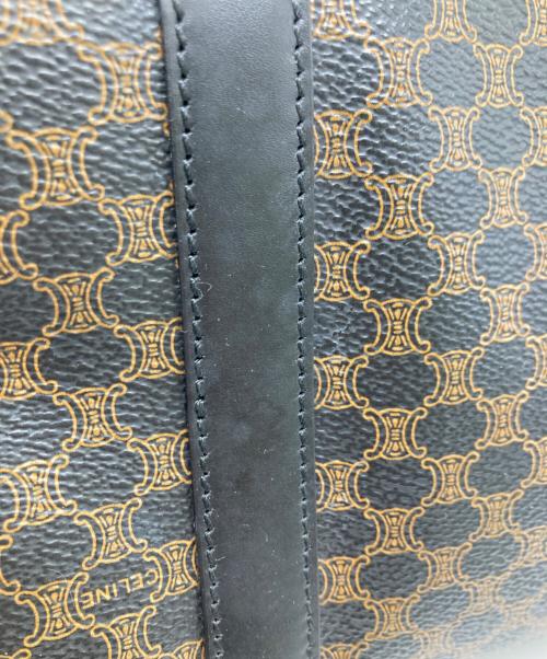 CELINE（セリーヌ）CELINE (セリーヌ) マカダム ミニボストン バッグ ブラック×ブラウンの古着・服飾アイテム