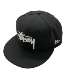 stussy×New Era（ステューシー×ニューエラ）の古着「キャップ」｜ブラック