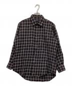 BURBERRY GOLFバーバリーゴルフ）の古着「チェックシャツ」｜ブラック