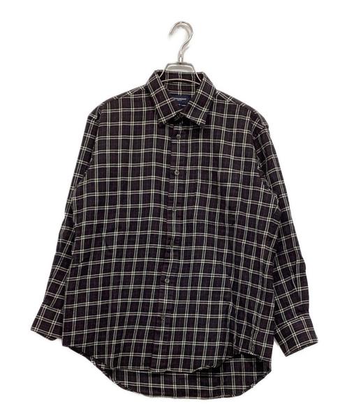 BURBERRY GOLF（バーバリーゴルフ）BURBERRY GOLF (バーバリーゴルフ) チェックシャツ ブラック サイズ:Mの古着・服飾アイテム