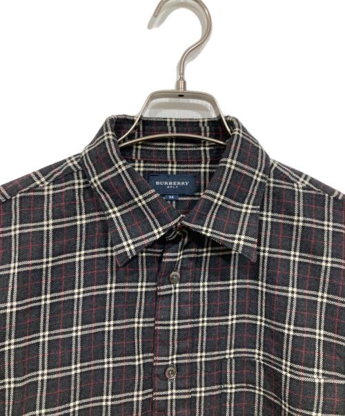 BURBERRY GOLF（バーバリーゴルフ）BURBERRY GOLF (バーバリーゴルフ) チェックシャツ ブラック サイズ:Mの古着・服飾アイテム