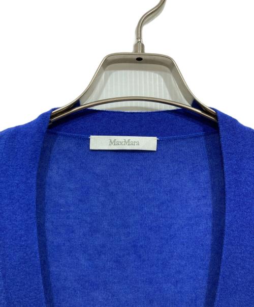 MaxMara（マックスマーラ）MaxMara (マックスマーラ) シルクカシミアロングカーディガン ブルー サイズ:Lの古着・服飾アイテム