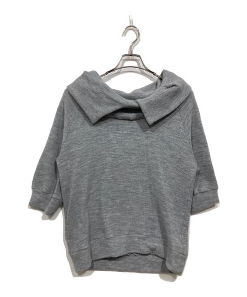 YOHJI YAMAMOTO（ヨウジヤマモト）YOHJI YAMAMOTO (ヨウジヤマモト) オフタートル七分丈ニット グレー サイズ:2の古着・服飾アイテム