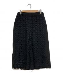 Y's（ワイズ）の古着「レースワイドパンツ」｜ブラック