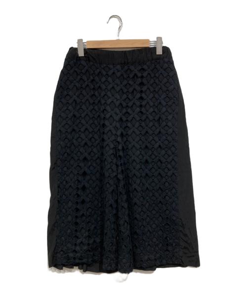 Y's（ワイズ）Y's (ワイズ) レースワイドパンツ ブラック サイズ:1の古着・服飾アイテム