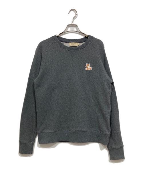 maison kitsune（メゾンキツネ）maison kitsune (メゾンキツネ) チラックスフォックススウェット グレー サイズ:Ｓの古着・服飾アイテム