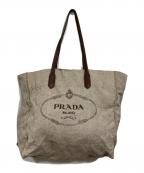 PRADAプラダ）の古着「ロゴトートバッグ」｜ベージュ