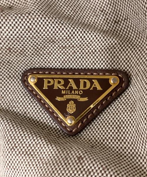 PRADA（プラダ）PRADA (プラダ) ロゴトートバッグ ベージュの古着・服飾アイテム