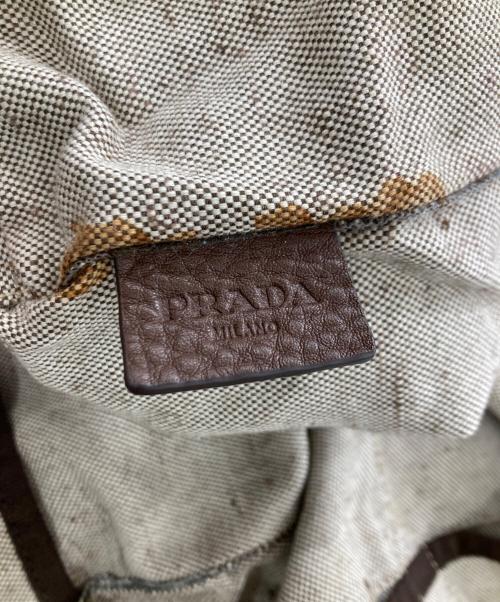 PRADA（プラダ）PRADA (プラダ) ロゴトートバッグ ベージュの古着・服飾アイテム