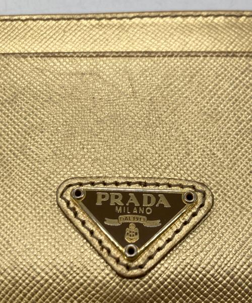 PRADA（プラダ）PRADA (プラダ) サフィアーノカードケース ゴールドの古着・服飾アイテム