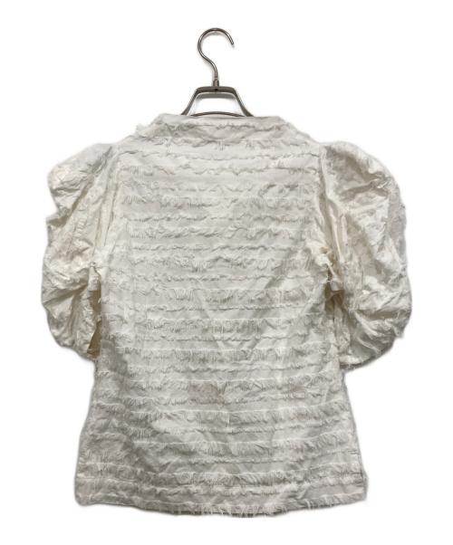 Vivienne Westwood RED LABEL（ヴィヴィアンウエストウッドレッドレーベル）Vivienne Westwood RED LABEL (ヴィヴィアンウエストウッドレッドレーベル) フリンジ変形シャツ ホワイト サイズ:01の古着・服飾アイテム