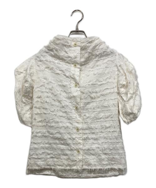 Vivienne Westwood RED LABEL（ヴィヴィアンウエストウッドレッドレーベル）Vivienne Westwood RED LABEL (ヴィヴィアンウエストウッドレッドレーベル) フリンジ変形シャツ ホワイト サイズ:01の古着・服飾アイテム