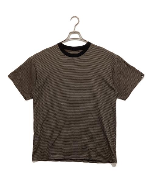 SOPHNET.（ソフネット）SOPHNET. (ソフネット) ボーダーTシャツ ブラウン×ブラック サイズ:XLの古着・服飾アイテム