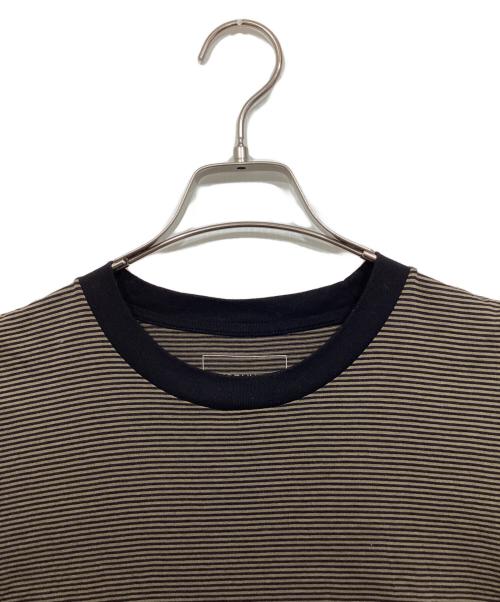 SOPHNET.（ソフネット）SOPHNET. (ソフネット) ボーダーTシャツ ブラウン×ブラック サイズ:XLの古着・服飾アイテム
