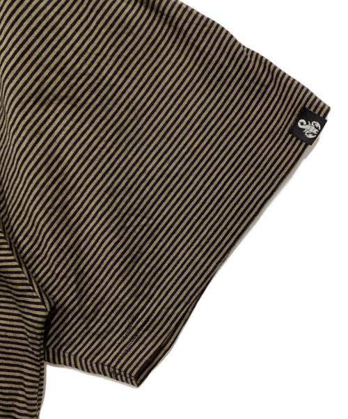 SOPHNET.（ソフネット）SOPHNET. (ソフネット) ボーダーTシャツ ブラウン×ブラック サイズ:XLの古着・服飾アイテム
