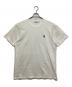 MAISON KITSUNE（メゾンキツネ）の古着「グレーフォックスヘッドロゴ Tシャツ」｜ホワイト