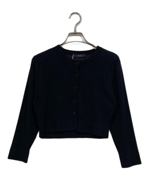 YOKO CHAN（ヨーコチャン）YOKO CHAN (ヨーコチャン) バックサテンカーディガン ネイビー サイズ:40の古着・服飾アイテム