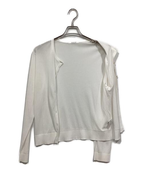 CADUNE（カデュネ）CADUNE (カデュネ) カーディガン ホワイト サイズ:38の古着・服飾アイテム