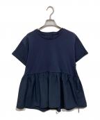 ARPEGE STORYアルページュストーリー）の古着「ペプラムカットソー」｜ネイビー