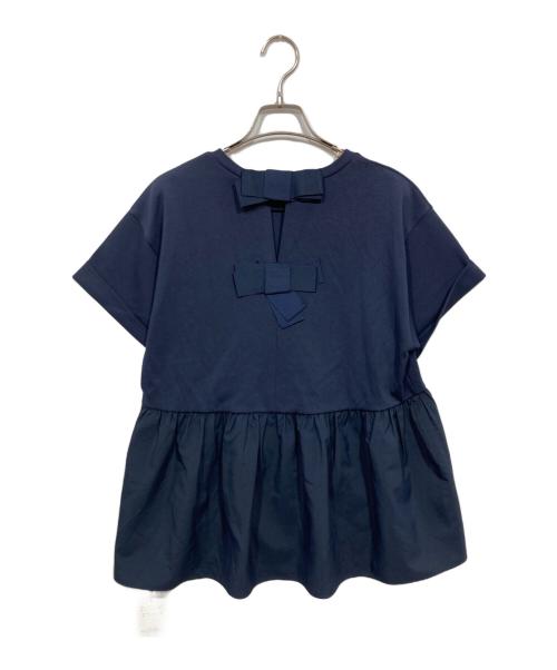 ARPEGE STORY（アルページュストーリー）ARPEGE STORY (アルページュストーリー) ペプラムカットソー ネイビー サイズ:40の古着・服飾アイテム