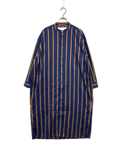 ticca（ティッカ）ticca (ティッカ) ストライプシャツワンピース ブルー サイズ:Freeの古着・服飾アイテム