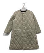 Traditional Weatherwearトラディショナルウェザーウェア）の古着「キルティングノーカラーコート」｜グレー