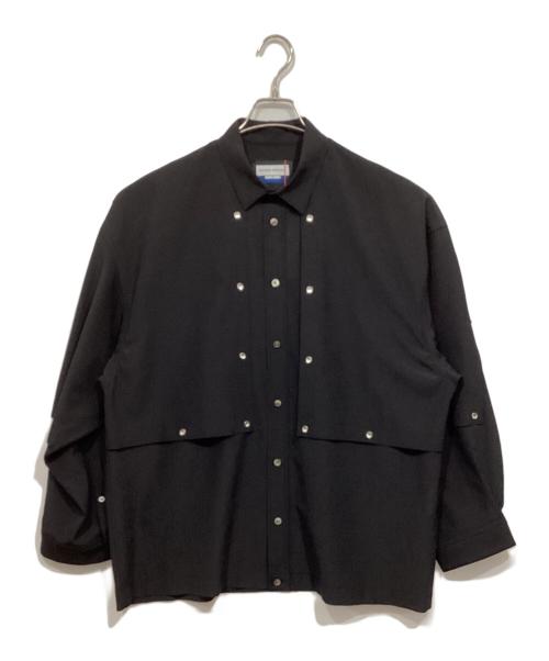 MAISON SPECIAL（メゾンスペシャル）MAISON SPECIAL (メゾンスペシャル) Yoke Rivets Prime-Over Shirt ブラック サイズ:1の古着・服飾アイテム