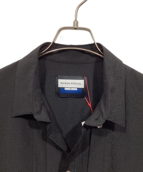 MAISON SPECIAL（メゾンスペシャル）MAISON SPECIAL (メゾンスペシャル) Yoke Rivets Prime-Over Shirt ブラック サイズ:1の古着・服飾アイテム