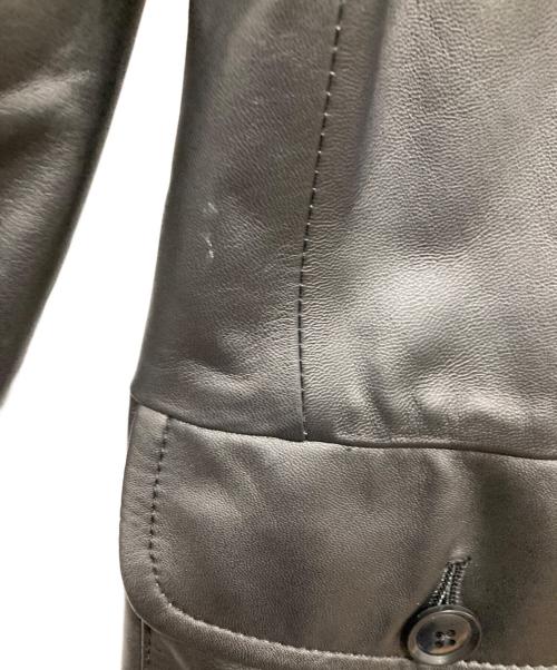 CERRUTI1881（チェルッティ1881）CERRUTI1881 (チェルッティ1881) ラムレザージャケット ブラック サイズ:48（胸囲92~98）の古着・服飾アイテム