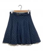 BURBERRY BLUE LABELバーバリー ブルー レーベル）の古着「プリーツミニスカート」｜ネイビー