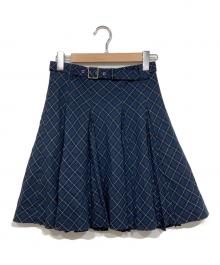 BURBERRY BLUE LABEL（バーバリー ブルー レーベル）の古着「プリーツミニスカート」｜ネイビー