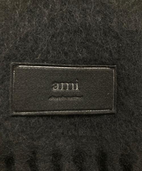 AMI Alexandre Mattiussi（アミアレクサンドルマテュッシ）AMI Alexandre Mattiussi (アミアレクサンドルマテュッシ) オーバーサイズアルパカマフラー - ブラックの古着・服飾アイテム