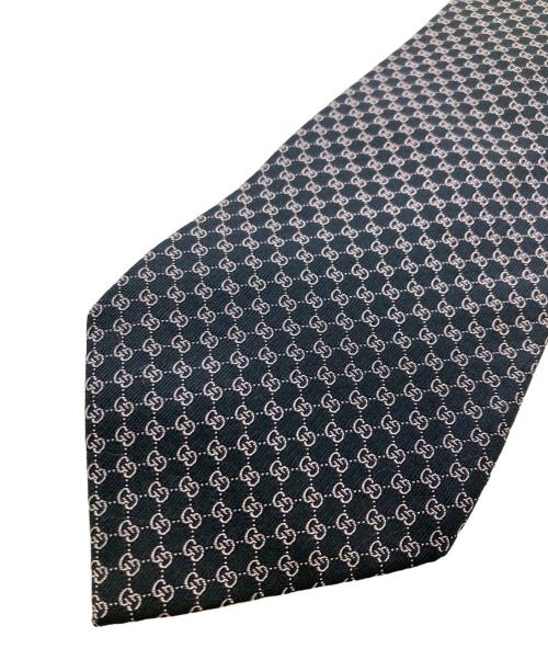 GUCCI（グッチ）GUCCI (グッチ) GG柄ネクタイ ネイビー×ピンク サイズ:-の古着・服飾アイテム