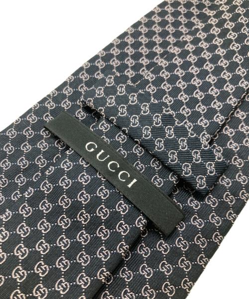 GUCCI（グッチ）GUCCI (グッチ) GG柄ネクタイ ネイビー×ピンク サイズ:-の古着・服飾アイテム