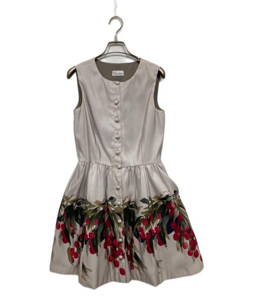 RED VALENTINO（レッドヴァレンティノ）RED VALENTINO (レッドヴァレンティノ) ノースリーブワンピース グレー サイズ:40の古着・服飾アイテム