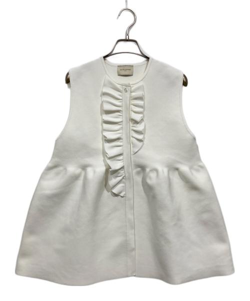 UNITED ARROWS（ユナイテッドアローズ）UNITED ARROWS (ユナイテッドアローズ) イレギュラーフリルベスト ホワイト サイズ:表記なしの古着・服飾アイテム