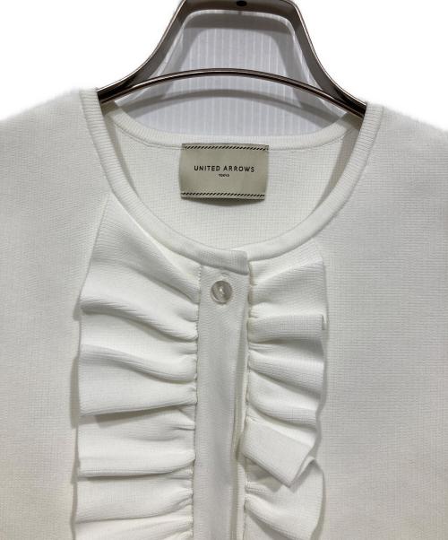 UNITED ARROWS（ユナイテッドアローズ）UNITED ARROWS (ユナイテッドアローズ) イレギュラーフリルベスト ホワイト サイズ:表記なしの古着・服飾アイテム