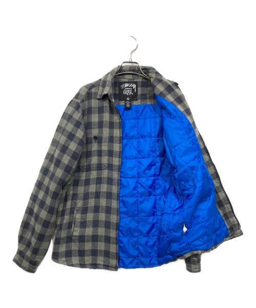 stussy（ステューシー）stussy (ステューシー) ジップアップジャケット グレー×ネイビー サイズ:Sの古着・服飾アイテム