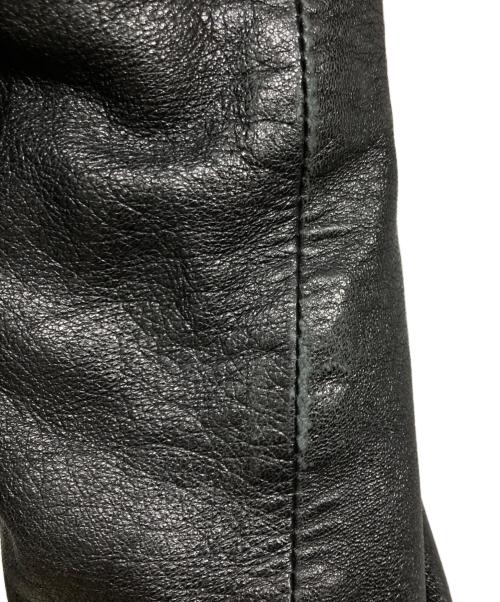 NO BRAND（ノーブランド）NO BRAND (ノーブランド) レザーボンバージャケット ブラック サイズ:Ｌの古着・服飾アイテム
