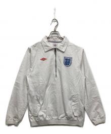 UMBRO（アンブロ）の古着「ハーフジップジャケット」｜ホワイト