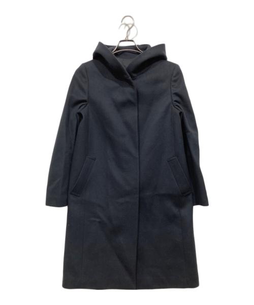icB（アイシービー）icB (アイシービー) フーデッドロングコート ブラック サイズ:11の古着・服飾アイテム